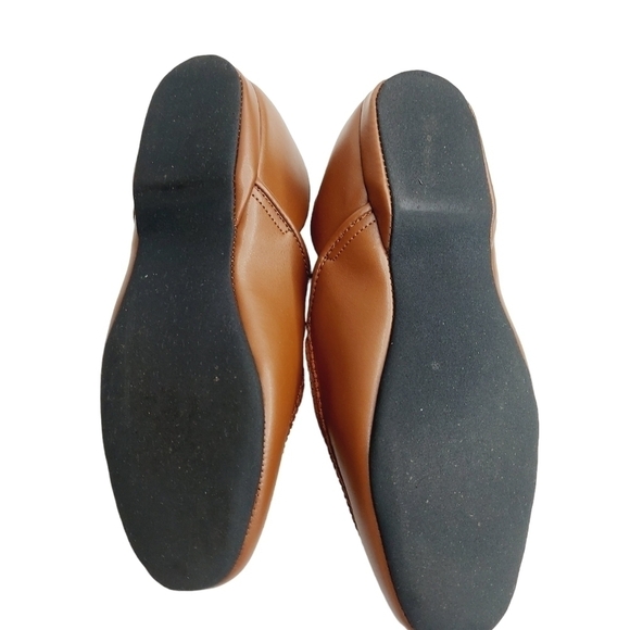 L.B. Evans 9 M Chicopee Slippers Brown Leather Classic Moccasin House Shoe EUC - Picture 7 of 11